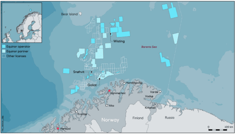 Wisting Field Location in the Barents Sea 